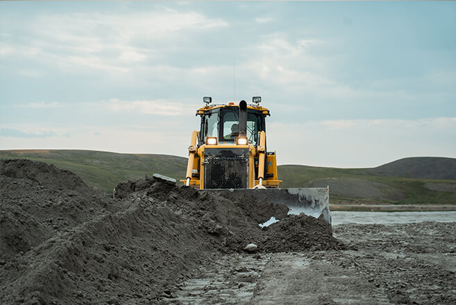 bulldozer in use for earthwork services